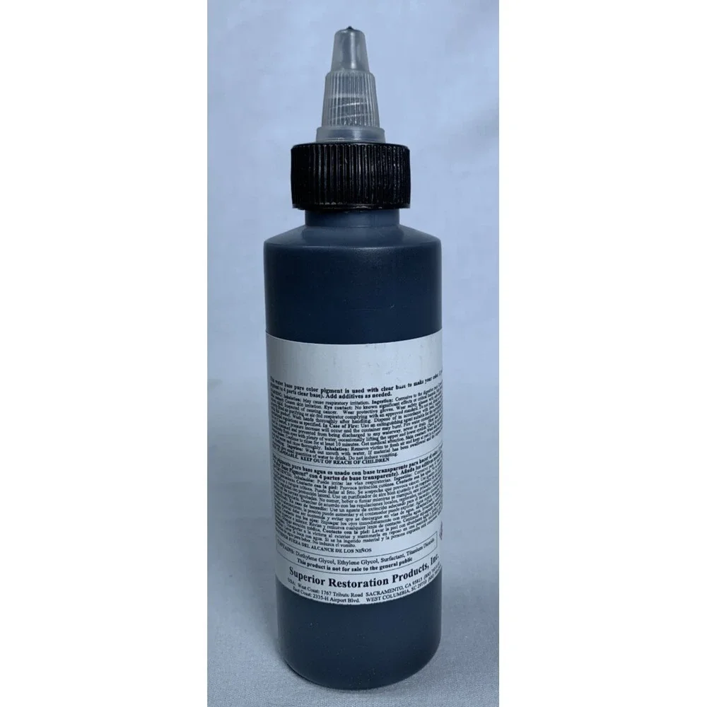 Water Base Pigment 111 Carbon Black WBP-4 4 oz Vinyl Leather Carpet Dye